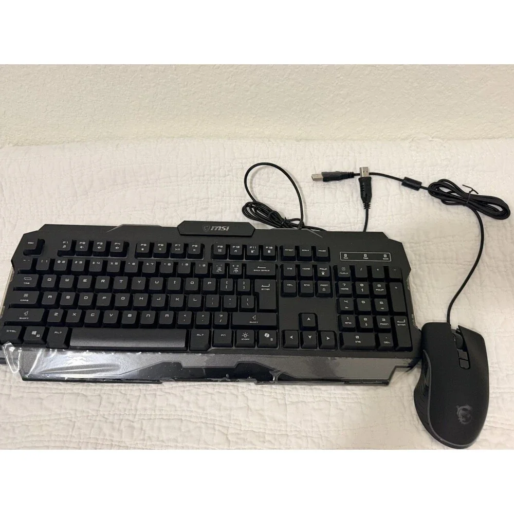 MSI K322 M321  COMBO US keyboard And Mouse Open Box unused